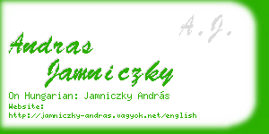 andras jamniczky business card