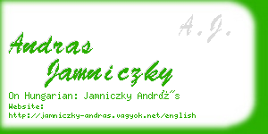 andras jamniczky business card